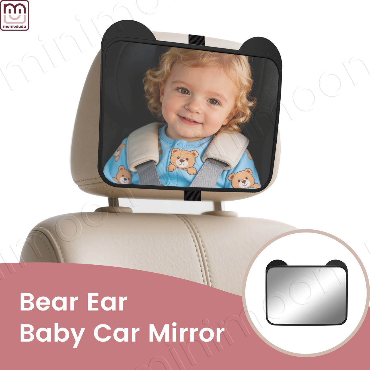 Baby Monitor Sensor - Espelho de Carro com Orelhas de