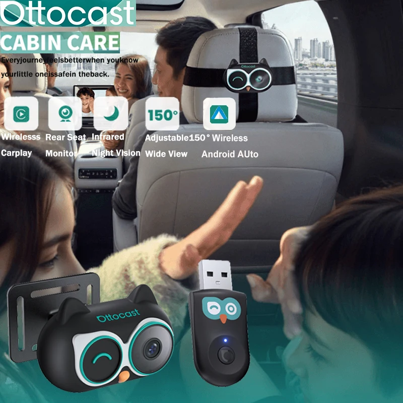 Baby Monitor Sensor - Adaptador Ottocast Cabin Care Wireless CarPlay