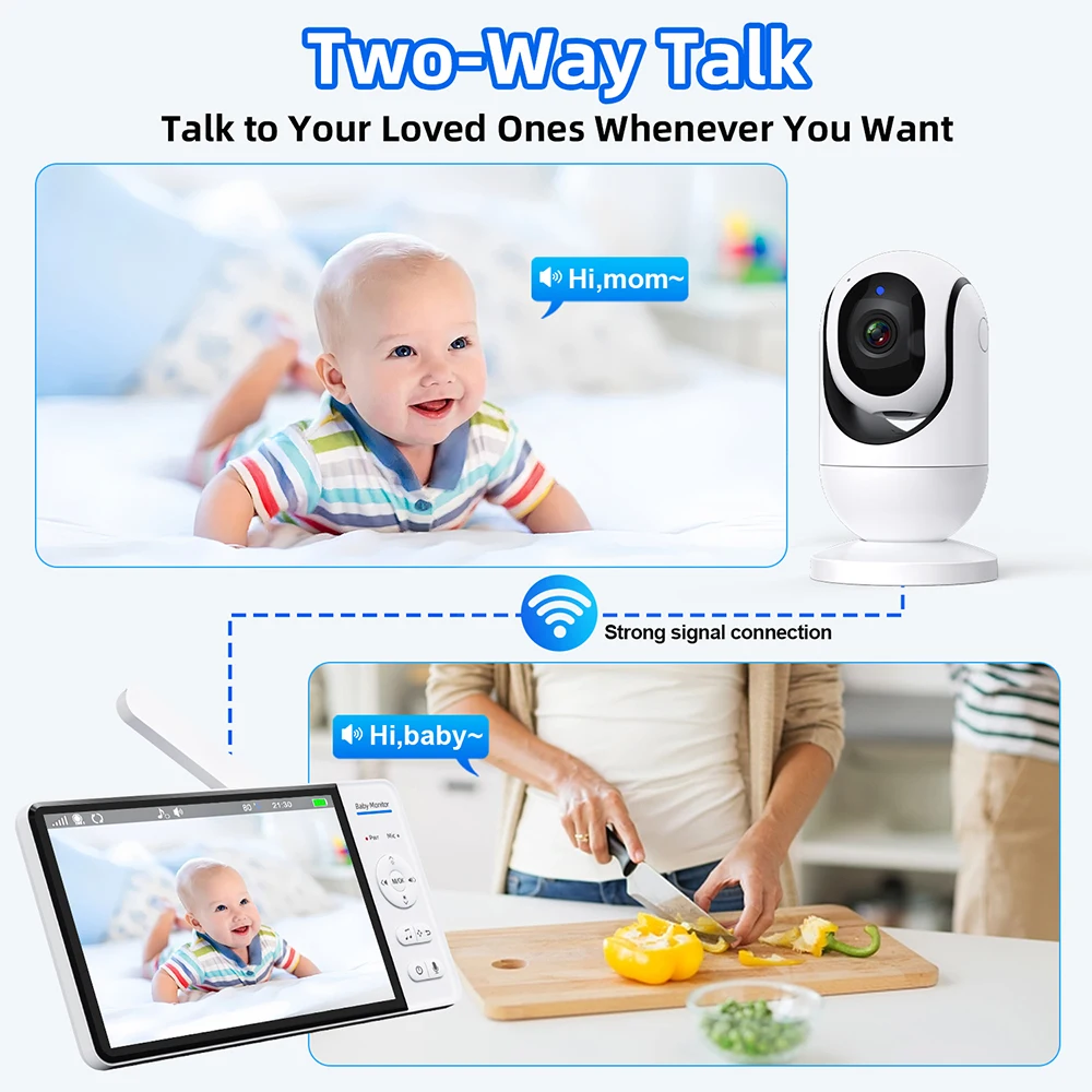 Nenhum wi fi 7 Polegada monito - Baby Monitor Sensor avaliação e preço