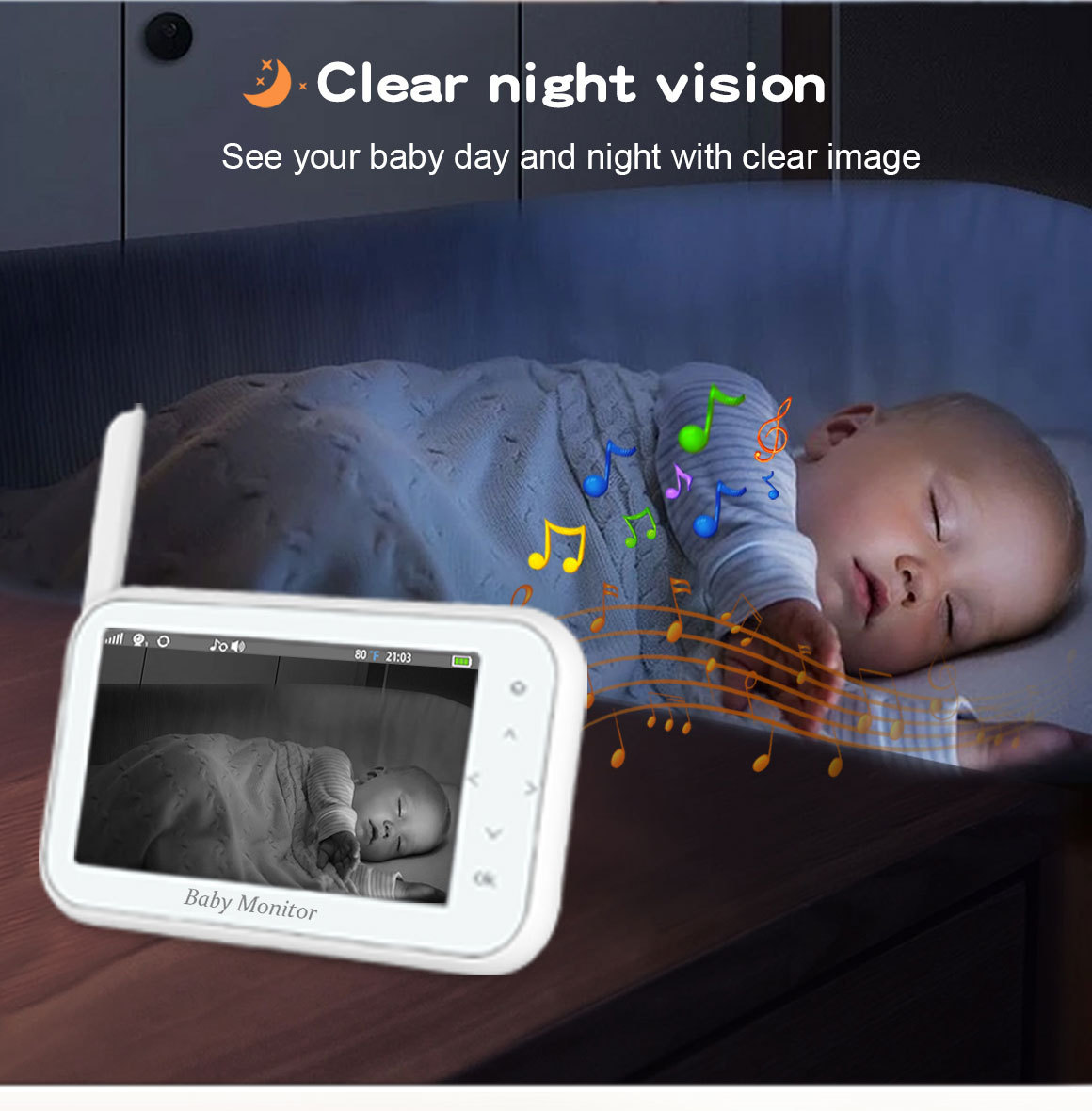 Monitor de Bebê Sem Fio PTZ 72 - Wireless Baby Monitor avaliação e preço